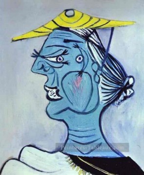 Portrait Femme au chapeau 1938 cubisme Pablo Picasso Peinture à l'huile